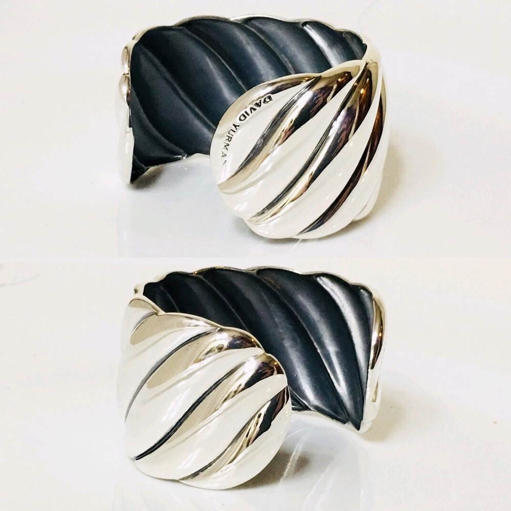 David Yurman Wide Sculpted Cable Cuff Bracelet - Picture 3 of 8